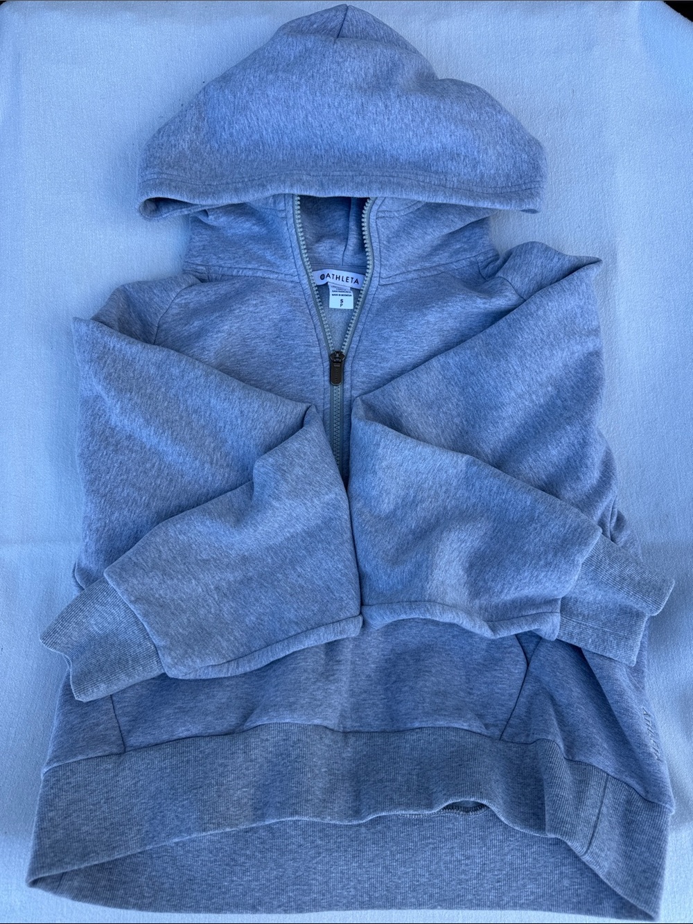 Athleta Kids Heather Gray Zip-Up Hoodie